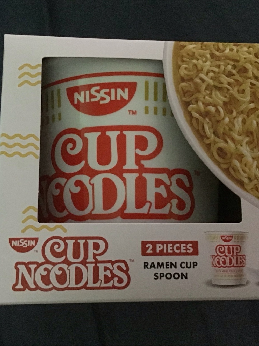 ISSI Red and White Cup Noodles Ramen Spoon Set - 2 Pieces
